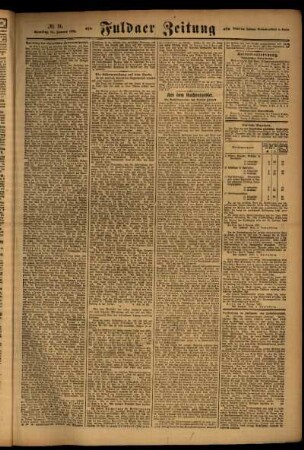 Zweite Ausgabe vom Samstag, den 15. Januar 1921.