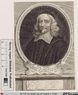 Bildnis Jean Daillé (lat. Johannes Dallaeus)