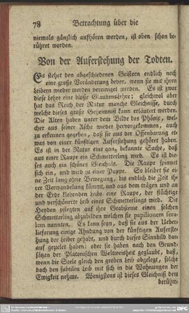 Von der Auferstehung der Todten