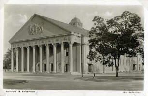 Postkartensammlung Weis mit Ansichten Karlsruhes. Konzerthaus