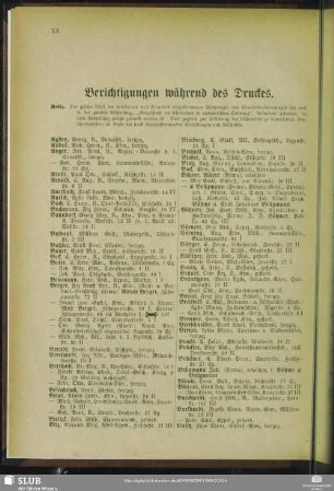 Berichtigungen während des Druckes