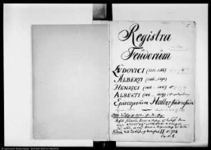 Registrum feudorum episcopatum Halberstadensis 