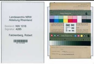 Entnazifizierung Robert Falckenberg , geb. 06.10.1900 (Fabrikant)