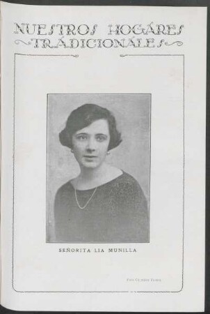 Nuestros hogares tradicionales - Señorita Lía Munilla