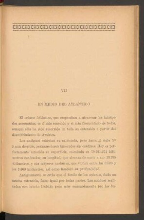 VII - En medio del Atlántico