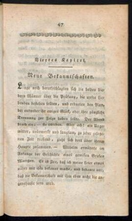 Viertes Kapitel. Neue Bekanntschaften.