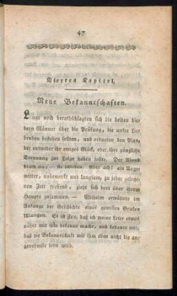 Viertes Kapitel. Neue Bekanntschaften.