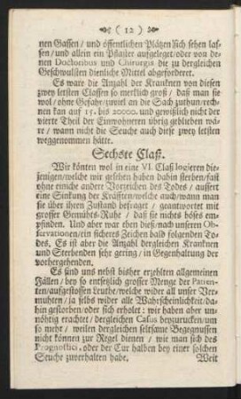 Sechste Claß.