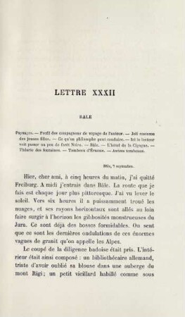 Lettre XXXII