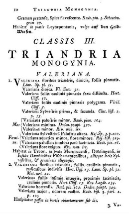 Classis III. Triandria Monogynia