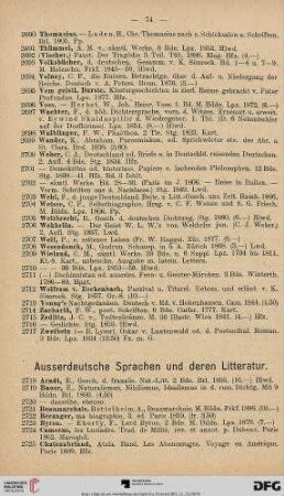 Ausserdeutsche Sprachen und deren Litteratur (Nr. 2718-2845)