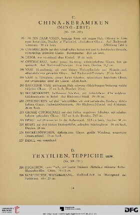 C. China- Keramiken „Ming- Zeit“ (Nr. 193-207)