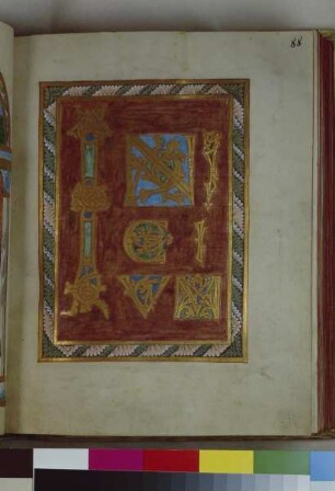 Guntbald-Evangeliar — Initialzierseite des Markusevangeliums, Folio fol. 88r