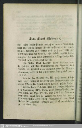 Das Dorf Liebenau