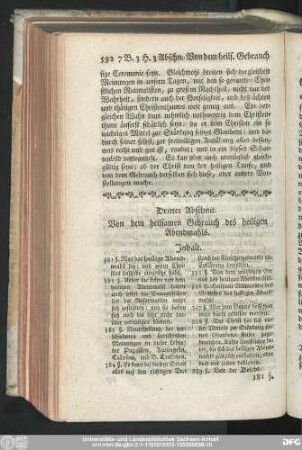 Dritter Abschnit. Von dem heilsamen Gebrauch des heiligen Abendmahls.
