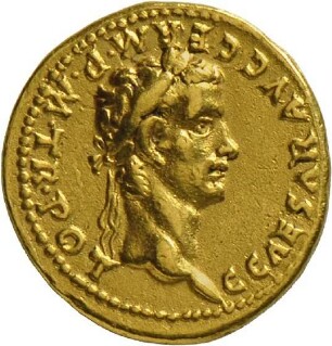 Aureus des Caligula mit Darstellung des Germanicus