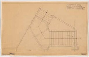 Haus des Rundfunks, Berlin-Charlottenburg: Großer Lichthof, Treppe, Grundriss 1:20