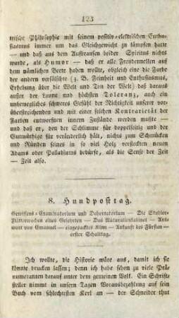 8. Hundposttag