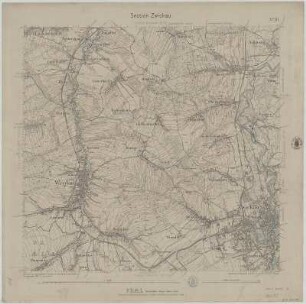 Section Zwickau aus: Topographische Karte (Äquidistantenkarte) Sachsen