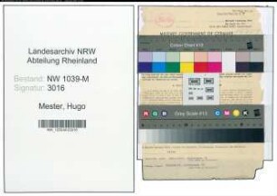 Entnazifizierung Hugo Mester , geb. 25.02.1904 (Polizist)