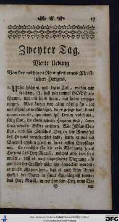 Zweyter Tag.