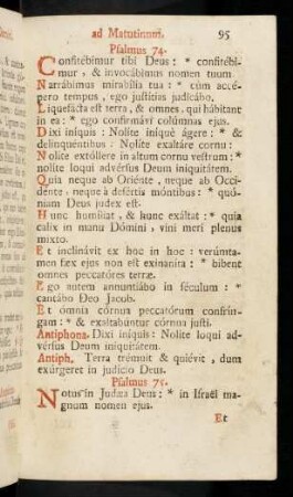 95-101, Psalmus 74 - 76