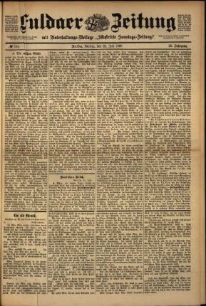 Ausgabe vom Freitag, den 22. Juli 1898.