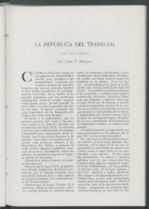 La República del Transvaal.