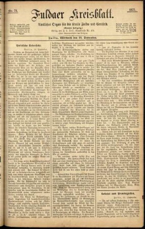 Ausgabe vom Mittwoch, den 12. September 1877.