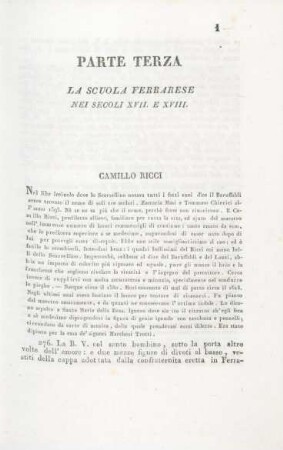 Parte Terza: La scuola ferrarese nei secoli XVII: e XVIII
