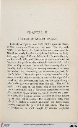 Chapter II: The site of ancient Ephesus