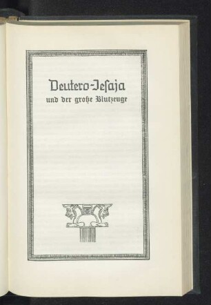 Deutero-Jesaja und der große Blutzeuge