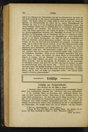Leitsätze zur Religionskunde