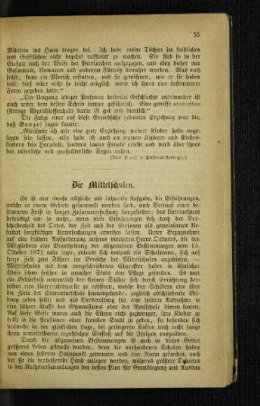 ¬Die¬ Mittelschulen