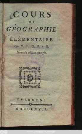 Cours De Géographie Élémentaire