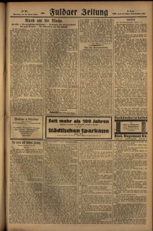 Dritte Ausgabe vom Sonntag, den 21. April 1929.