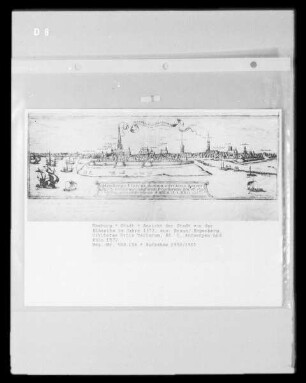 Hamburg, Stadtansicht von der Elbseite im Jahre 1572