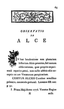 Observatio De Alce