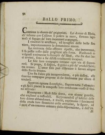 Ballo primo./Ballet premier.
