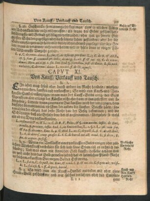 Caput XI. Von Kauff, Verkauff und Tausch.