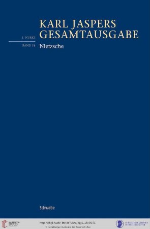 Abteilung 1, Band 18: Gesamtausgabe: Nietzsche
