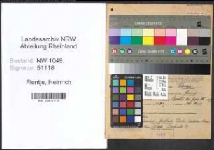Entnazifizierung Heinrich Flentje , geb. 10.07.1900 (Kaufmaennischer Angestellter)