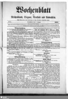 Wochenblatt für Reichenbrand, Siegmar, Neustadt und Rabenstein