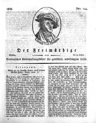 Nro. 144, Dienstag, den 19. Julius 1808