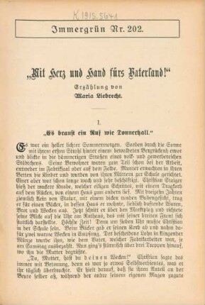 Mit Herz und Hand fürs Vaterland