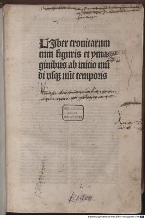 Liber cronicarum cum figuris et ymaginibus ab inicio mu[n]di vsq[ue] nu[n]c temporis