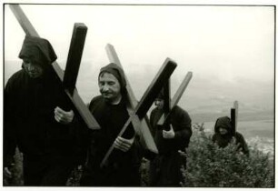 Lumbier. Büßer mit Kreuz