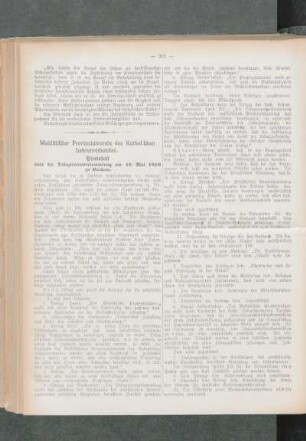 Westfälischer Provinzialverein des Katholischen Lehrerverbandes : Protokoll über die Delegiertenversammlung am 16. Mai 1910 zu Bochum