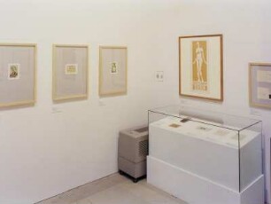 Plakat für die erste Ausstellung der "Brücke" in der Lampenfabrik Karl Max Seifert in Dresden-Löbtau : Raumaufnahme mit dem Plakat von Fritz Bleyl für die erste Ausstellung der "Brücke" in der Lampenfabrik Karl Max Seifert Dresden-Löbtau, 1906