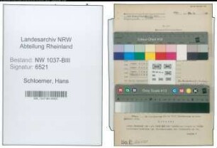 Entnazifizierung Hans Schloemer , geb. 06.02.1900 (Stadtinspektor)